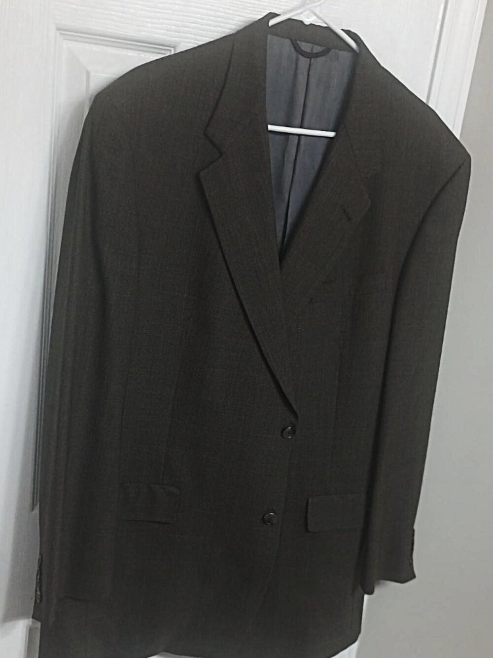 Hart Schaffner & Marx Men Grayish Brown Blazer 46L